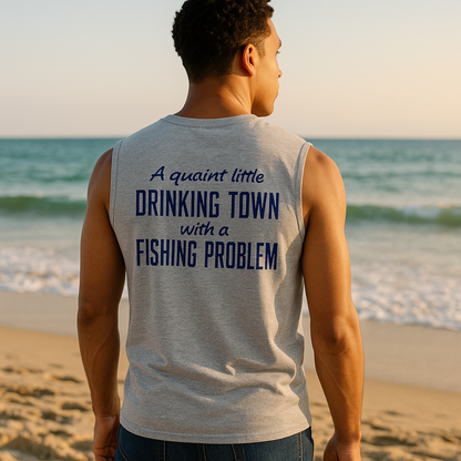 Port Hole Cafe Men's Tank top - PC54SL Heather Gray