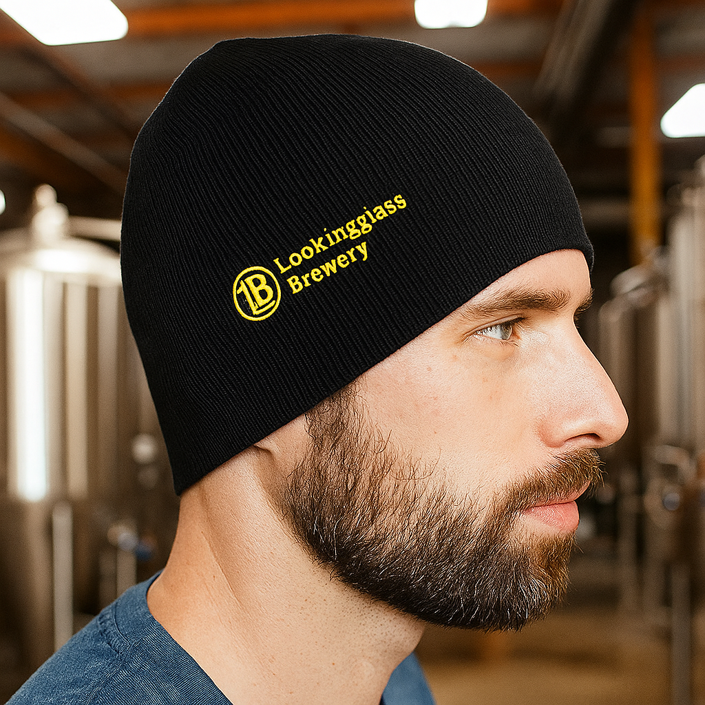 Lookingglass Brewery Embroidered Patch Skull Beanie - SP08 Sportsman