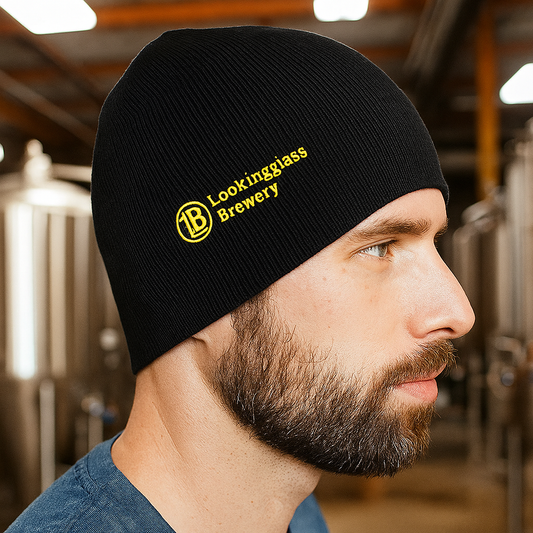 Lookingglass Brewery Embroidered Patch Skull Beanie - SP08 Sportsman