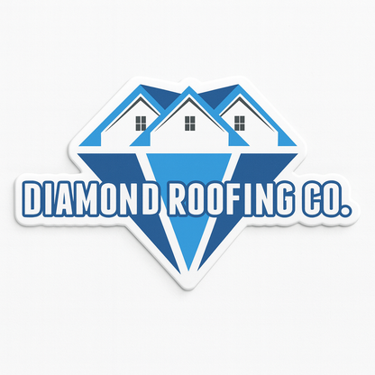 Diamond Roofing Die Cut Decals 3.8 x 2.00in