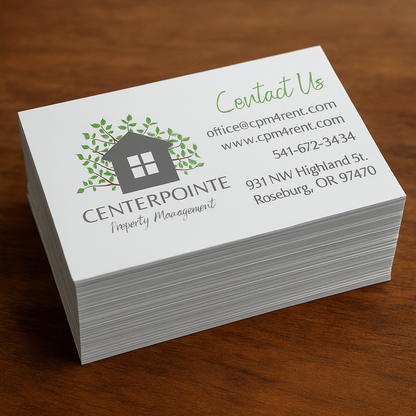 Centerpointe Property Management Contact us Business Cards