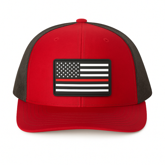 Thin Red Line PVC Patch Hat - Richardson 112