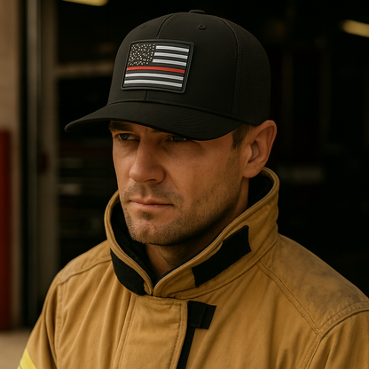 Thin Red Line PVC Patch Hat - Richardson 112
