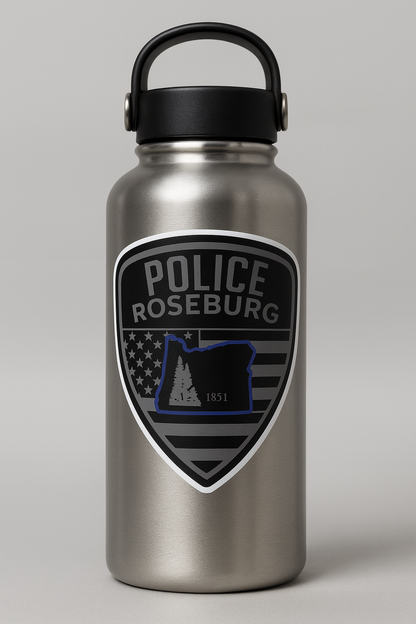 Roseburg Police Patch Die Cut Decals 3.5 x 3