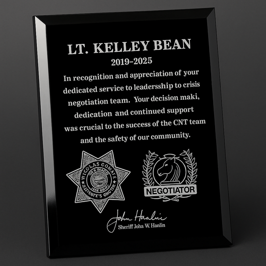 Douglas County Sheriff Negotiator Plaque 8x10 Black - GMR810BK