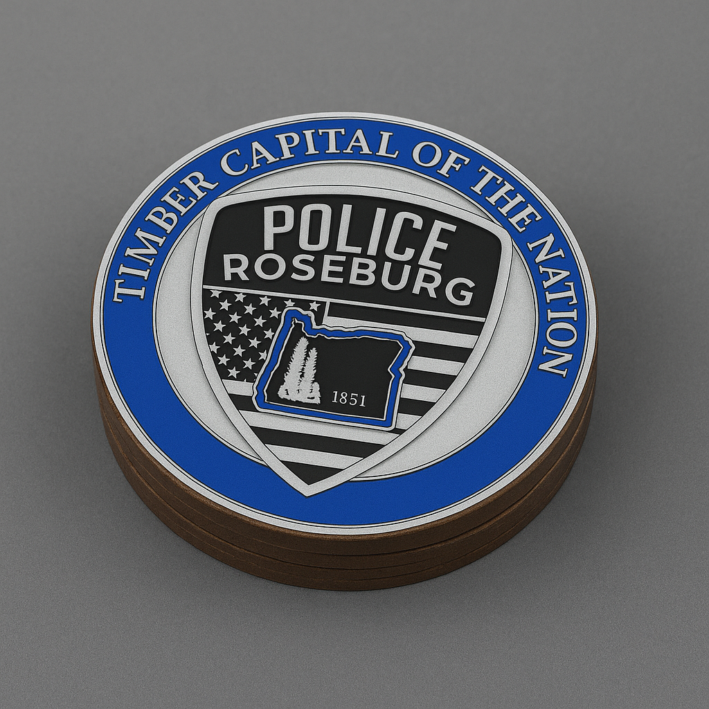 Roseburg PD Personalized Patch Pint or Whiskey Glass