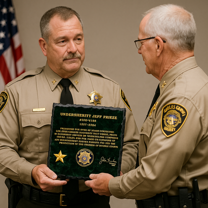 Douglas County Sheriff Retirement Plaque 7.5x11.5 Printed - SBL061