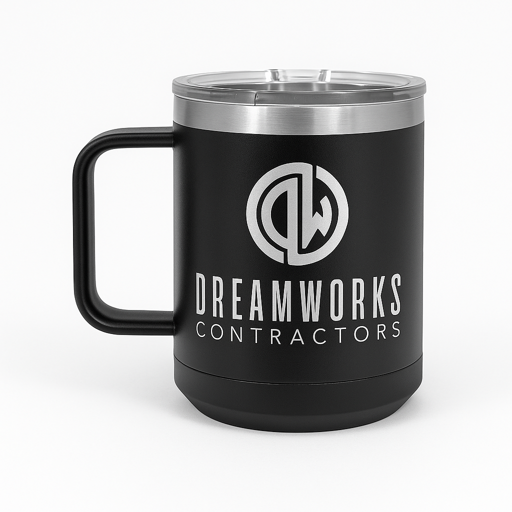 DreamWorks Construction Engraved Coffee Mug - 15oz Camp Mug