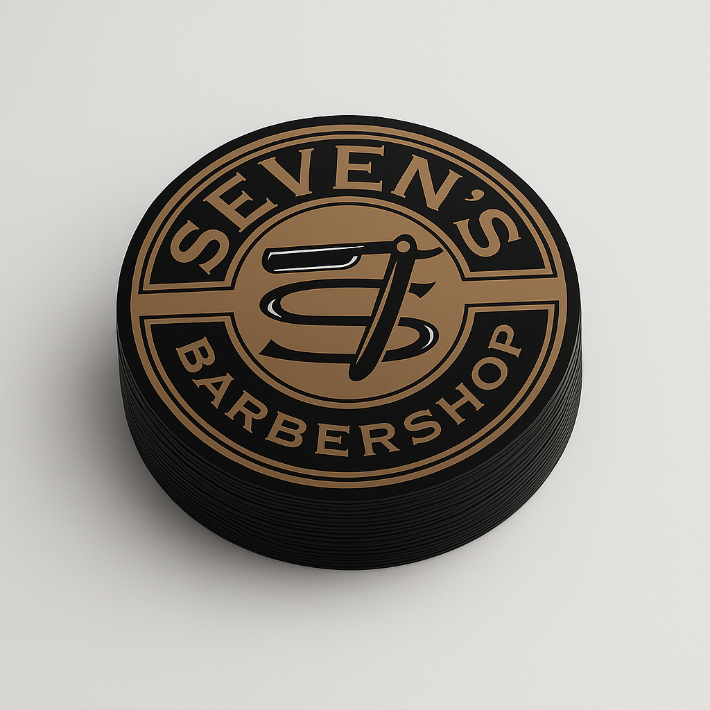 Seven's Barbershop Die Cut Decals 3x3