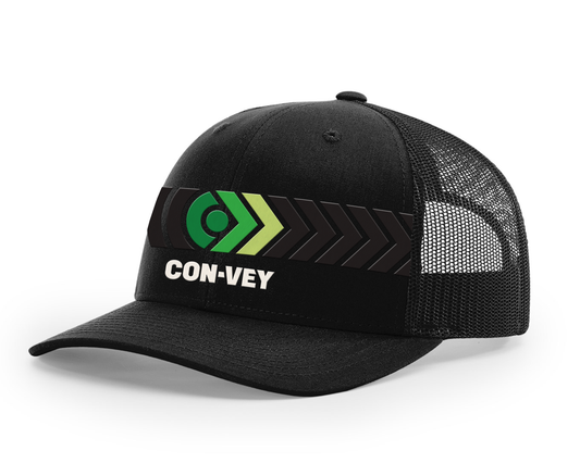 Convey Track Embroidered Hat - Richardson Black/Black 112