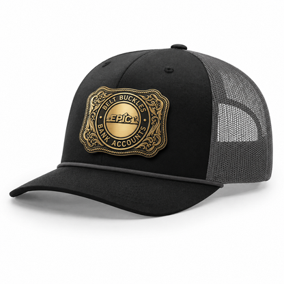 Epic Dallas Belt Buckle Hat -112fp Carmel Black Rope