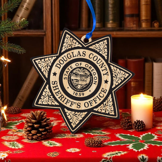 Douglas County Sheriff Badge Christmas Ornament