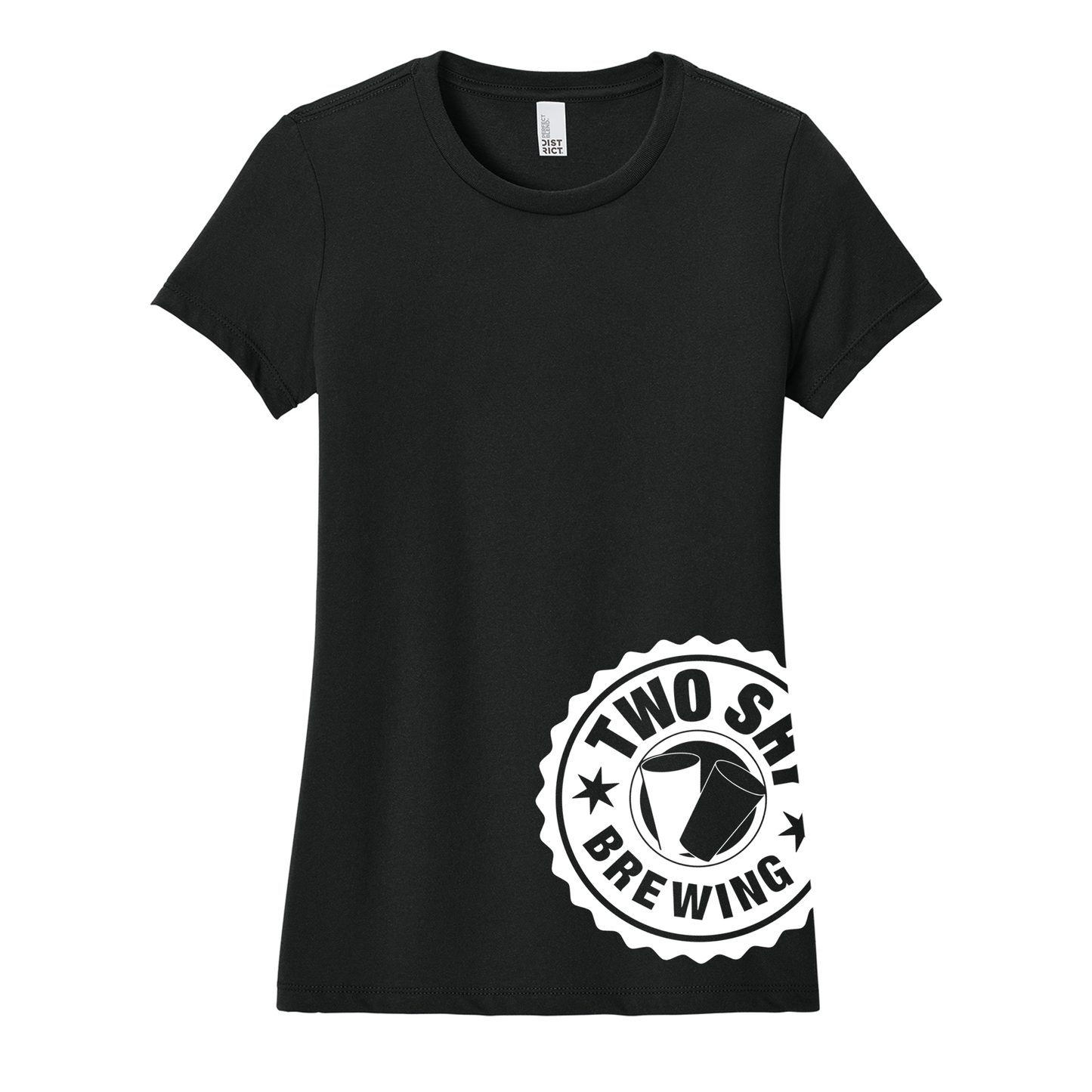 Two Shy Ladies Vneck TShirt -DM1190L Black