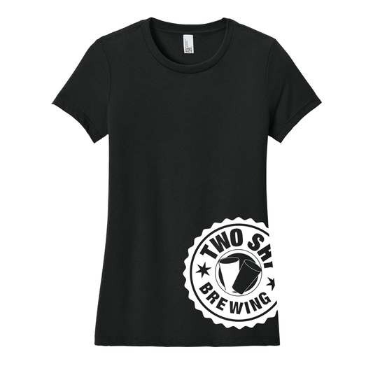 Two Shy Ladies Vneck TShirt -DM1190L Black