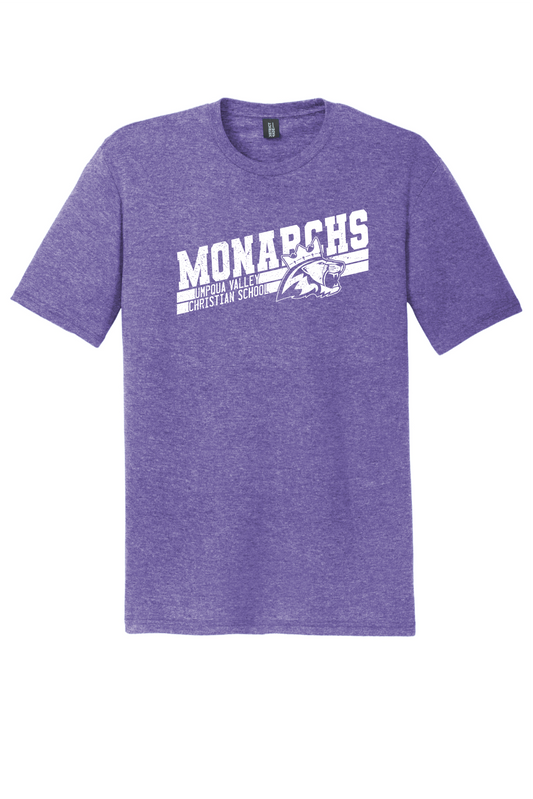 Umpqua Valley Christian School Diagonal Printed Tshirt - Purple Frost DM130