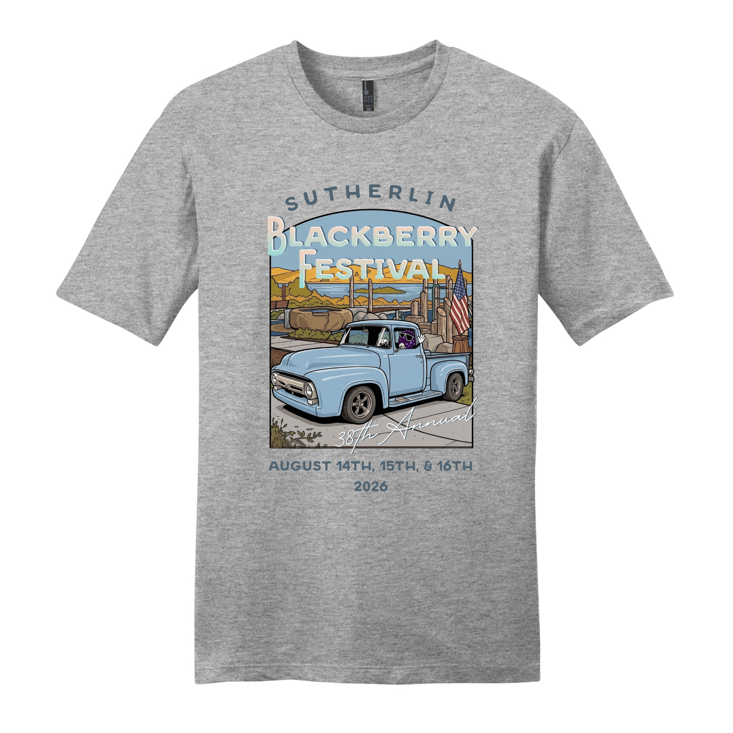 Sutherlin Blackberry Festival Shirts 2026 - Light Heather Gray