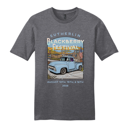 Sutherlin Blackberry Festival Shirts 2026 - Heather Charcoal
