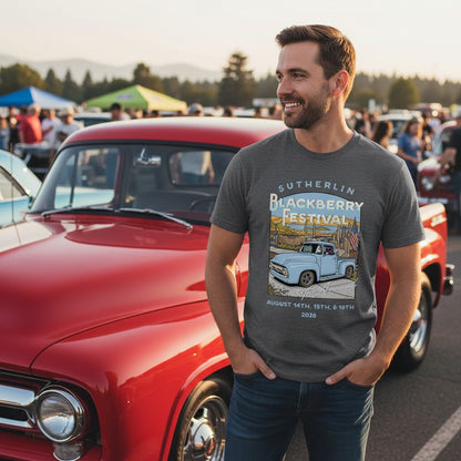 Sutherlin Blackberry Festival Shirts 2026 - Heather Charcoal