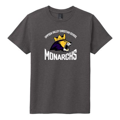 Umpqua Valley Christian School Lion Printed Youth Tshirt - Heathered Charcoal DT6000Y
