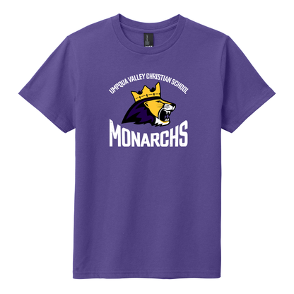 Umpqua Valley Christian School Lion Printed Youth Tshirt - Purple DT6000Y