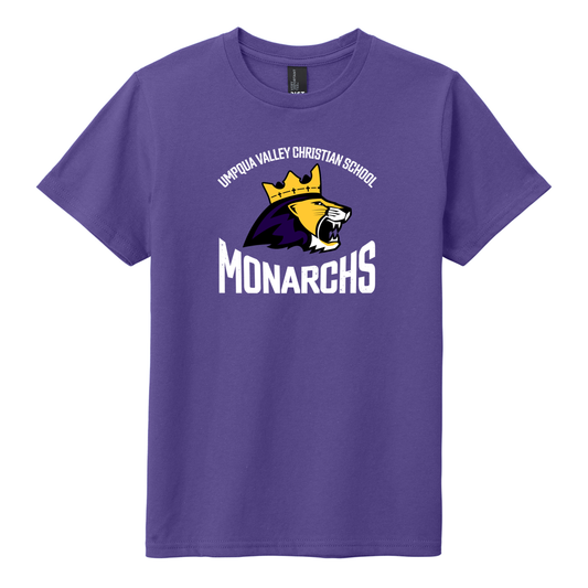 Umpqua Valley Christian School Lion Printed Youth Tshirt - Purple DT6000Y