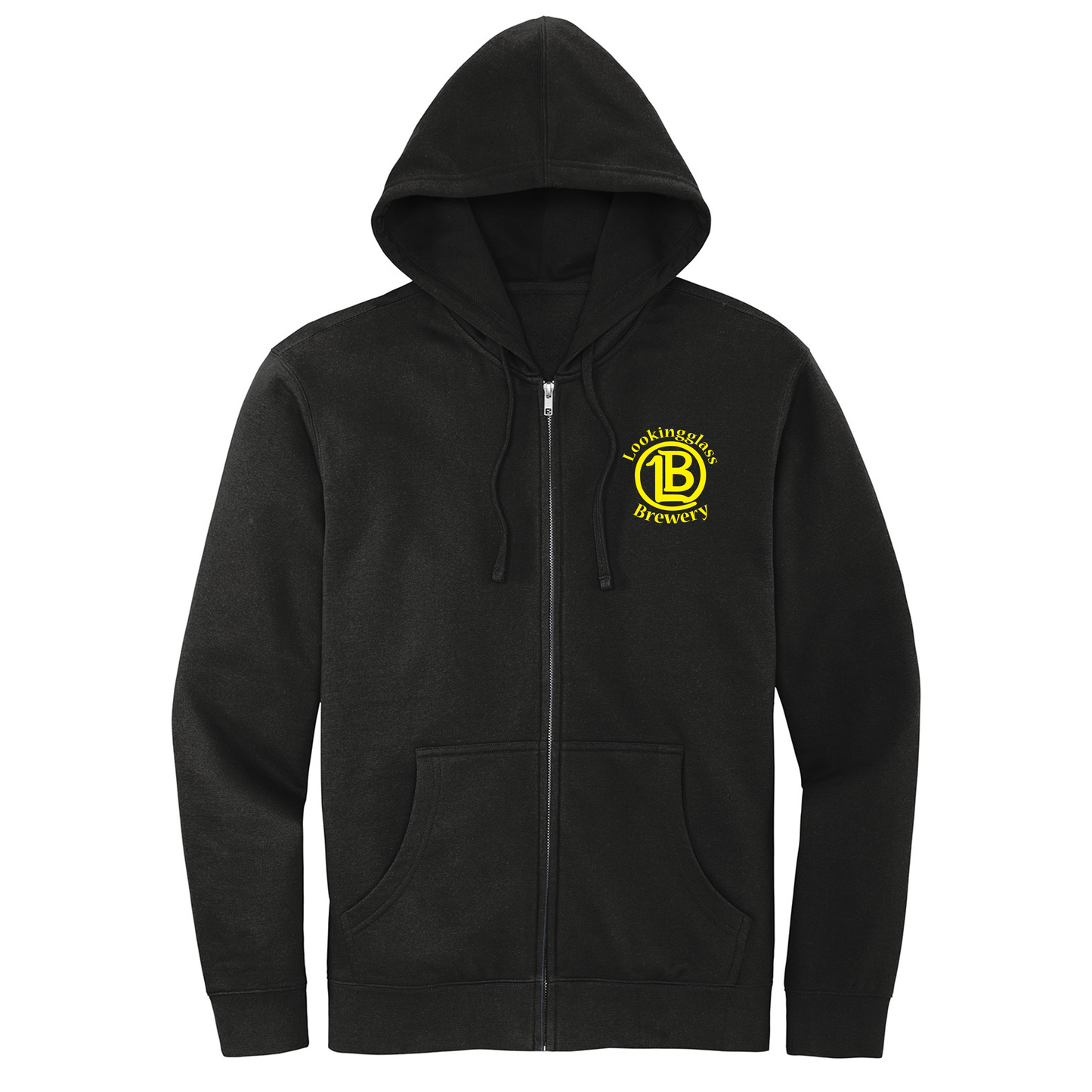 Lookingglass Brewery Zipup Hoodie- Black DT6102