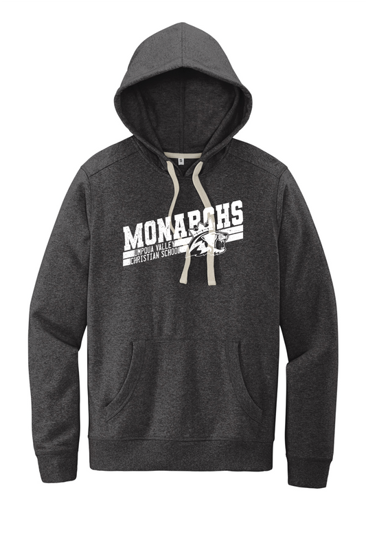 Umpqua Valley Christian School Diagonal Printed Hoodie- Charcoal Heather DT8100