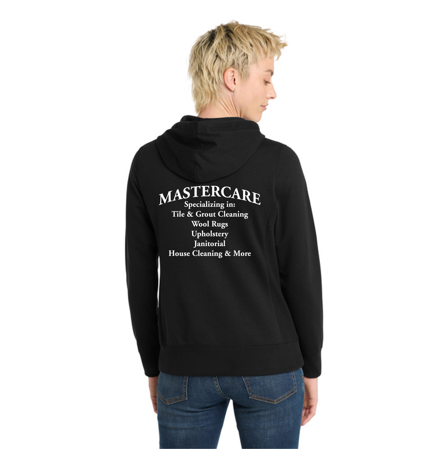 MasterCare Cleaning Ladie's Full Zip Hoodie - DT8103 Black