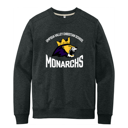 Umpqua Valley Christian School Lion Printed Crewneck- Charcoal Heather DT8104