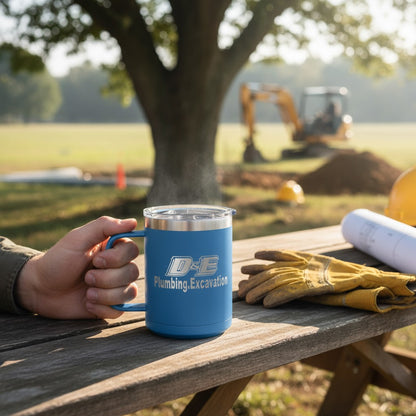 D&E Plumbing Engraved Coffee Mug - 15oz Camp Mug