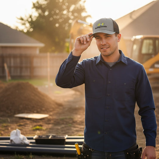 D&E Plumbing Excavation Embroidered Hat - Richardson 112fp