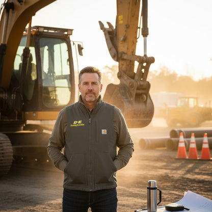 D&E Excavation Carhartt Vest -  CT104277 Gravel