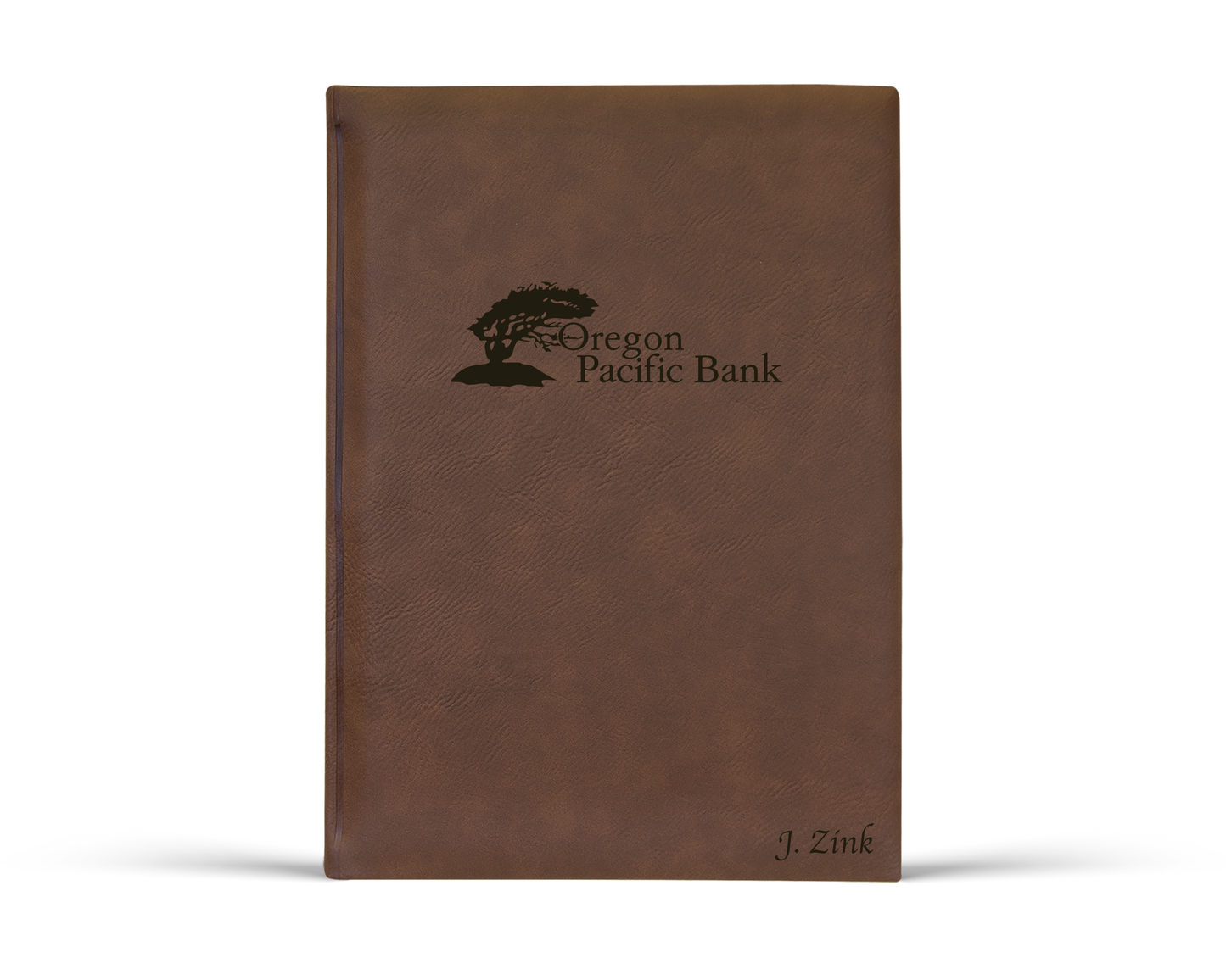 Oregon Pacific Bank Leatherette Journal - GFT652 Dark Brown