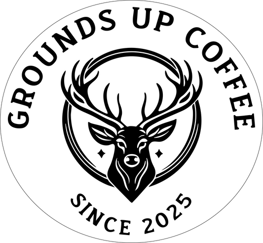 Grounds Up Coffee Die Cut Decals 3.5in x 3.25