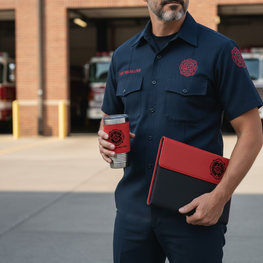 Central Douglas Fire & Rescue Engraved Portfolio & Tumbler Set