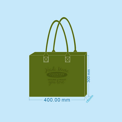 Country Financial Felt Tote Bags