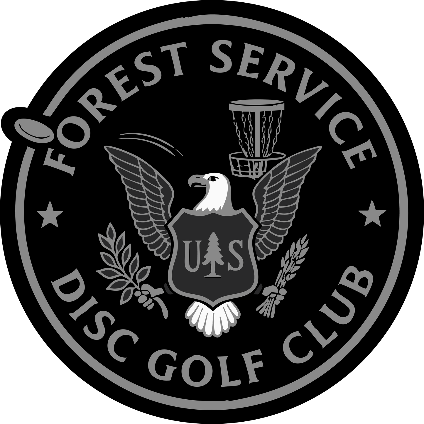 Forest Service Disc Golf Full Color Leatherette Patches
