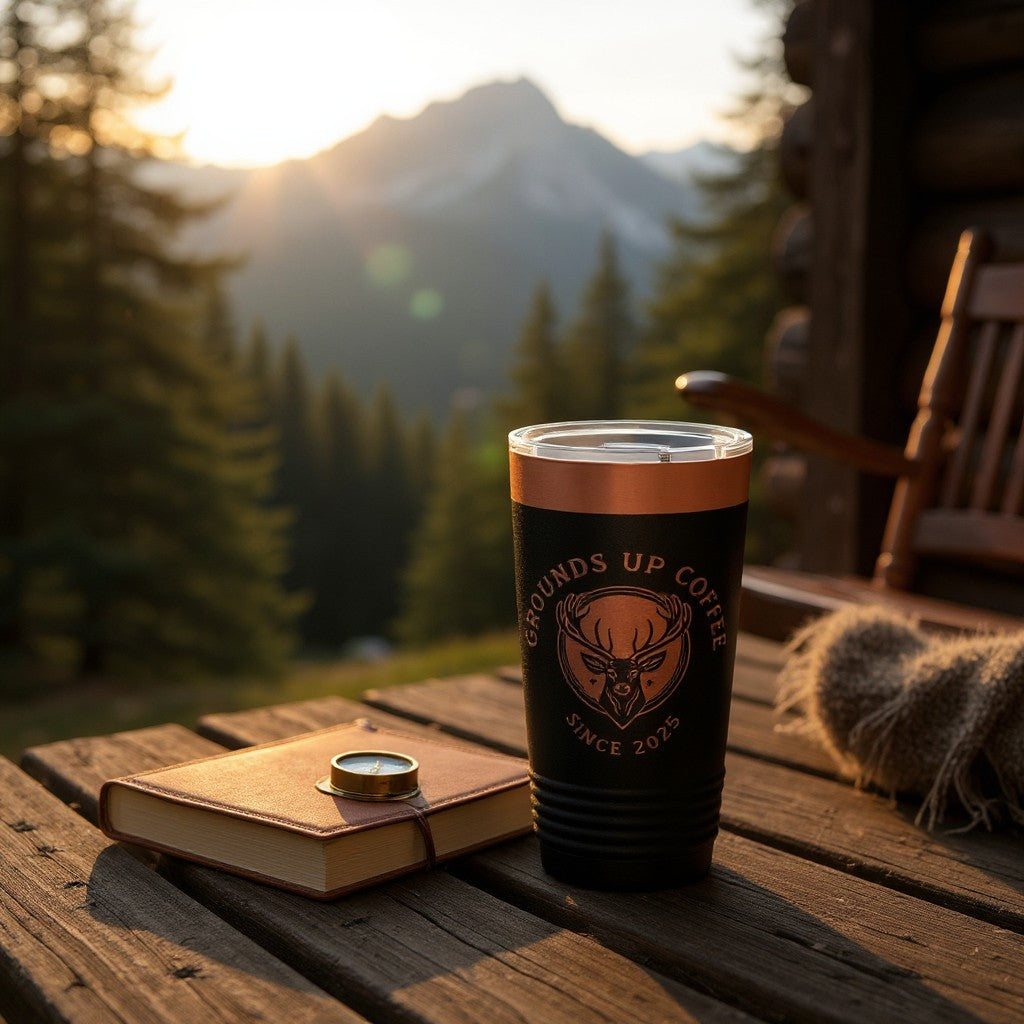 Grounds Up Coffee Logo 20oz Prism Tumbler