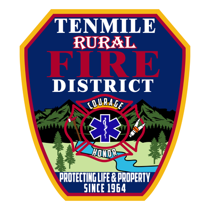 Ten Mile Fire Die Cut Decals 4 x 3.5