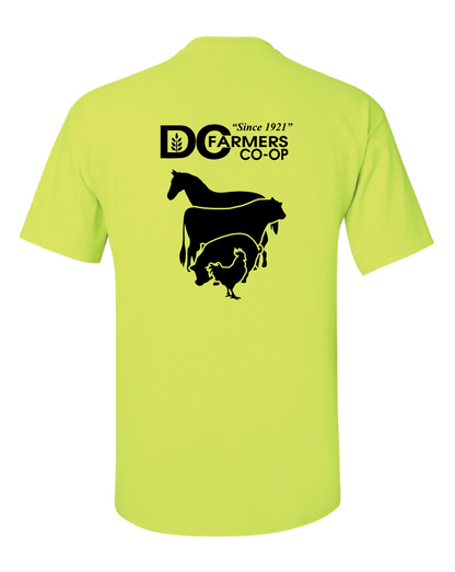 DC Co-op Hi Vis Employee Tshirt TALL - PC55T Safety Green