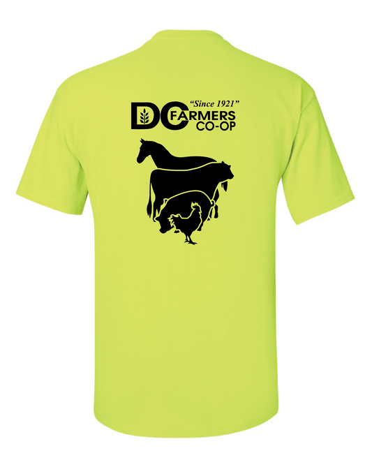 DC Co-op Hi Vis Employee Tshirt - PC54 Safety Green