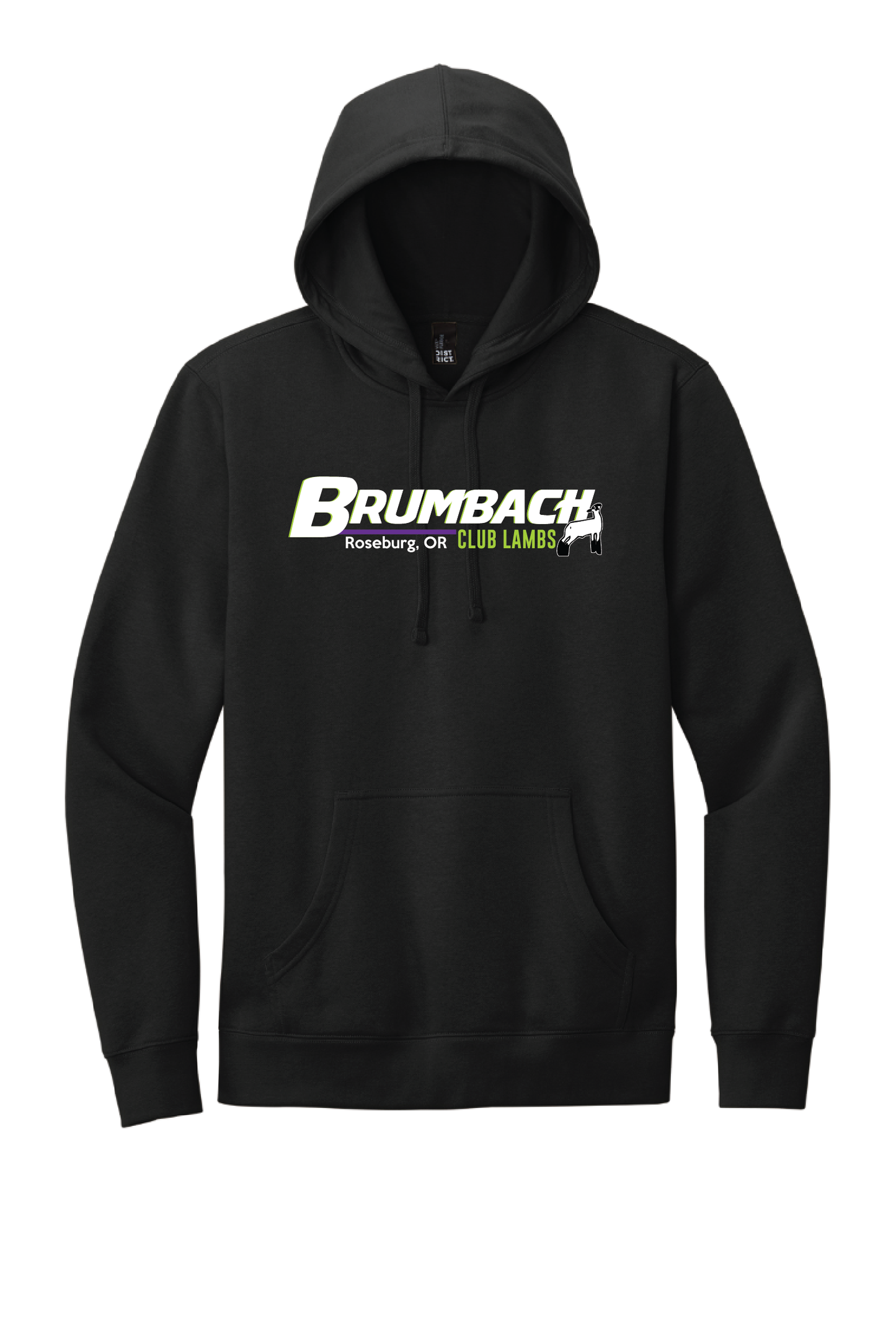 Brumbach Club Lambs Printed Hoodie- Black DT6100