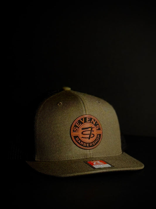 Seven's Barbershop Leather Patch Hat - Richardson 511 Loden/Black