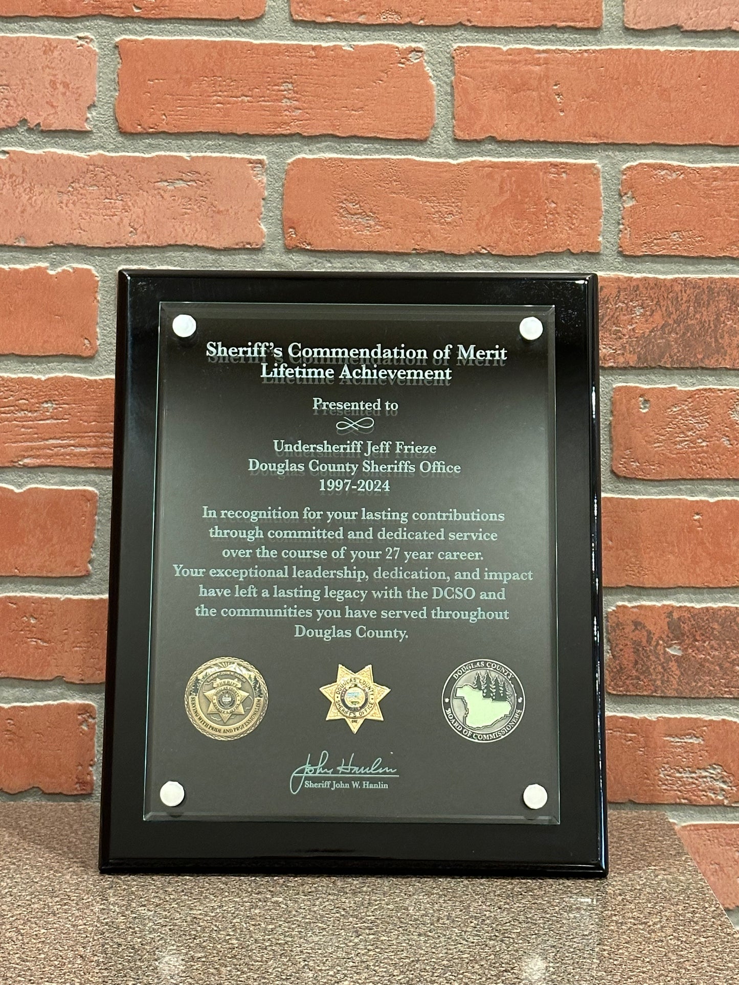 Douglas County Sheriff 10x13 Double Layer Plaque - FPG21113