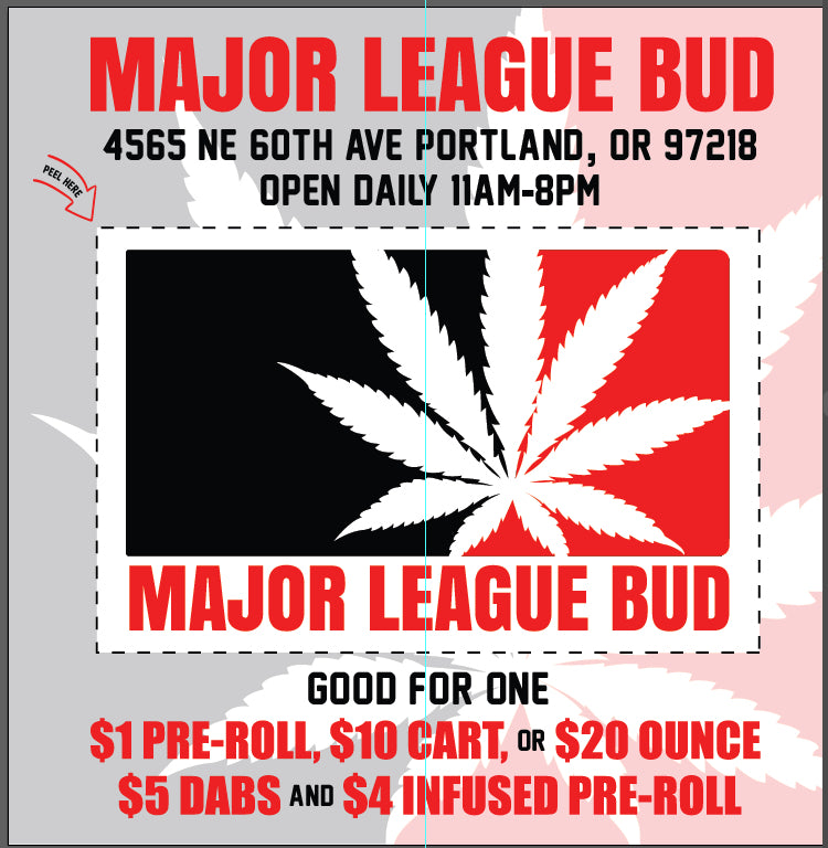 Major League Coupon Decals 5in x 5