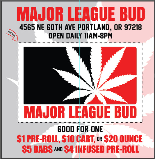Major League Coupon Decals 5in x 5