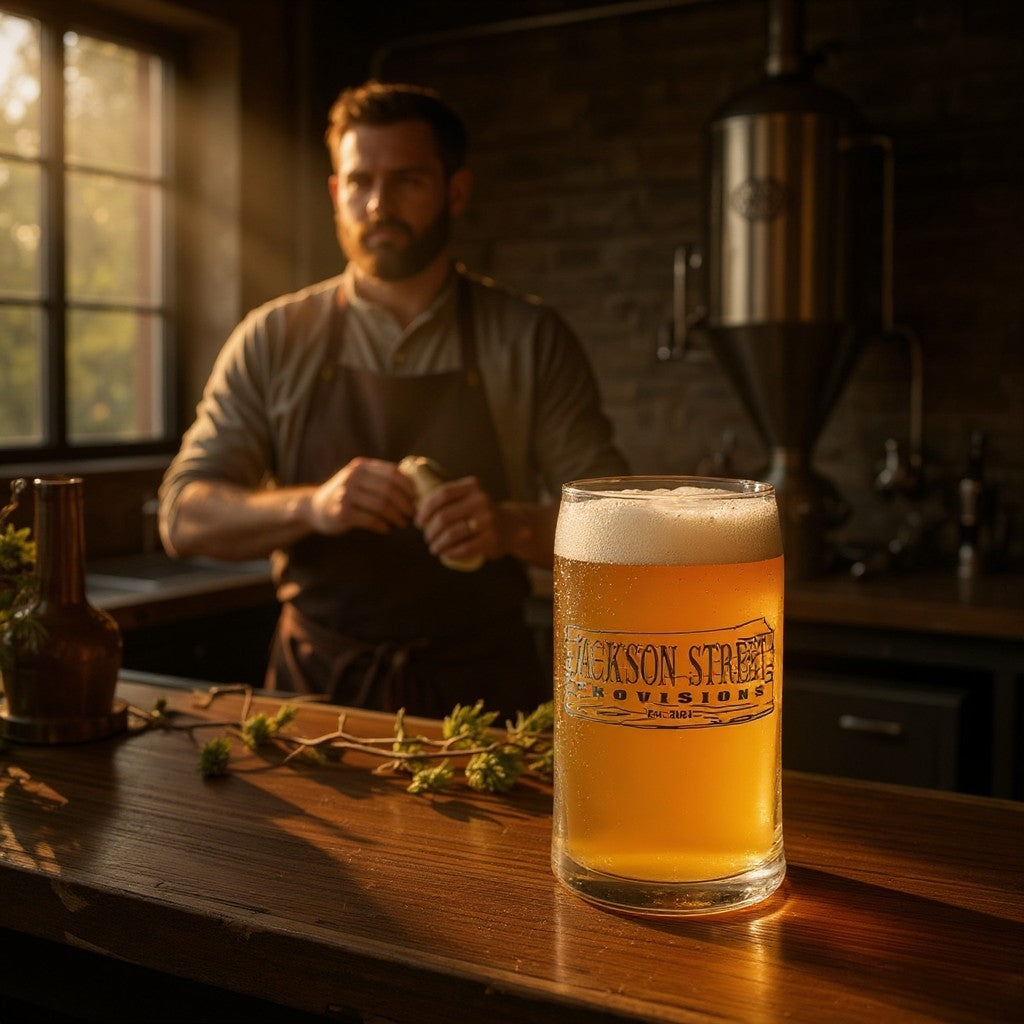 Jackson Street Provisions Printed Beer Can Glasses