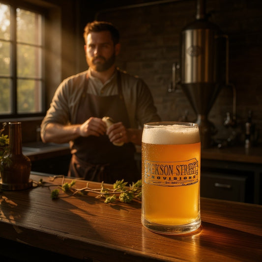 Jackson Street Provisions Printed Beer Can Glasses