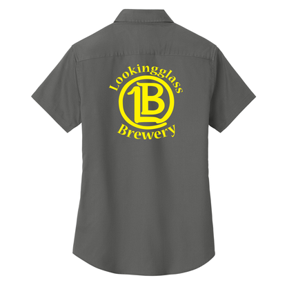 Lookingglass Brewery Women's Short Sleeve - Steel Grey