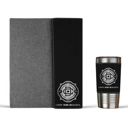 Central Douglas Fire & Rescue Engraved Portfolio & Tumbler Set